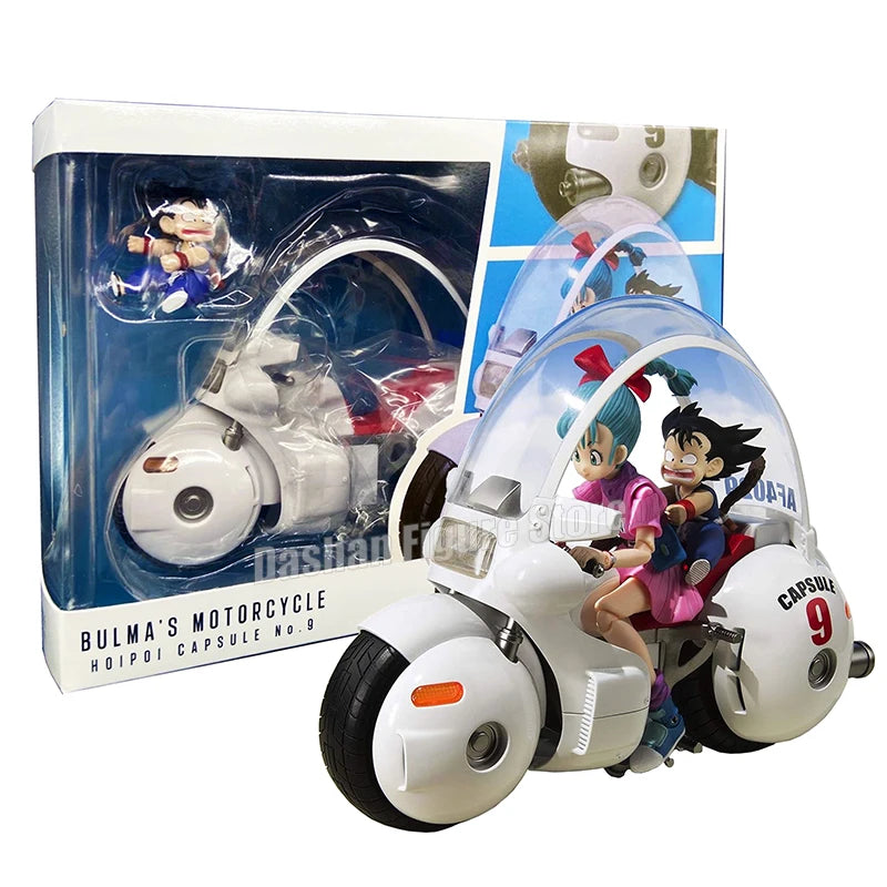 18cm SHF Dragon Ball Figures Bulma's Motorcycle Hoipoi Capsule No. 9 Action Figure PVC Collection Bulma Goku Figurine Model Toys 18cm SHF Dragon Ball Figures Bulma's Motorcycle Hoipoi Capsule No. 9 Action Figure PVC Collection Bulma Goku Figurine Model Toys